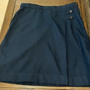 Girls Elegant Navy School Uniform A lined Skirt -Below the Knee